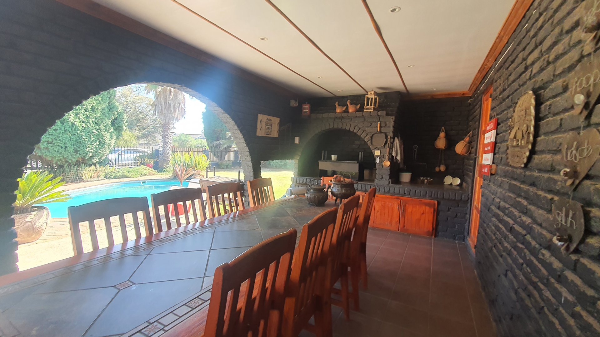 VERANDA OVERLOOKING POOL AREA