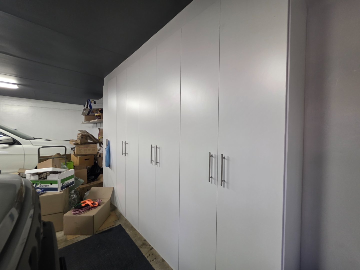CUPBOARDS IN GARAGE
