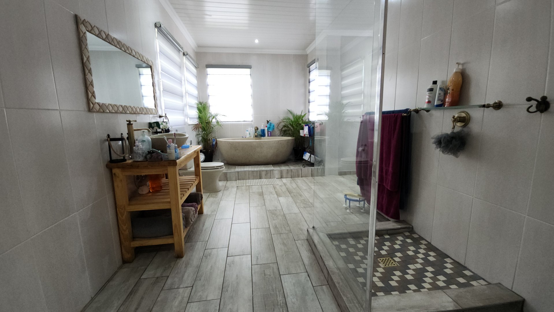 SHOWER IN MAIN BATHROOM